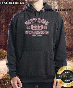 Official Cant Rush Greatness Syna World CRG 2025 Hoodie in black with vibrant logo design, perfect for fans and casual wear.