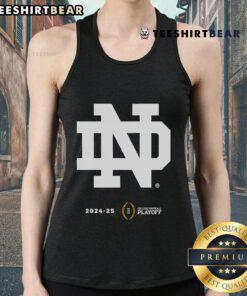 Notre Dame tank top featuring the Official College Football Playoff 2025 First Round logo, perfect for fans and game day.