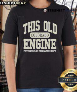 Official Engine Psych Research Dept Ladies Tee featuring a stylish design, perfect for psychology enthusiasts.