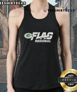 Official Green Bay Packers 2025 NFL Flag Regional Tournaments tank top featuring team logo and vibrant colors.