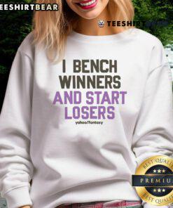Official I Bench Winners and Start Losers Sweatshirt showcasing a stylish design for fitness enthusiasts.