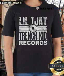 Official Lil Tjay Trench Kid Records Ladies Tee featuring stylish design and vibrant colors for fans of the artist.