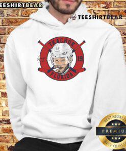 Alt Text: Official Matthew Tkachuk 19 Florida Panthers Floating Head 2.0 Signature Hoodie featuring vibrant team colors and logo.