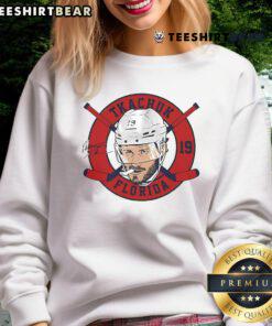 Alt Text: Official Matthew Tkachuk 19 Florida Panthers Floating Head 2.0 Signature Sweatshirt featuring vibrant graphics.