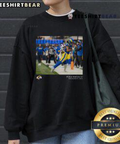 Official Men's Los Angeles Rams Puka Nacua Black NFL Flash Sweatshirt for Week 14, featuring stylish design and team logo.