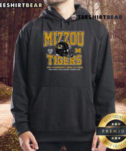 Alt Text: Official Mizzou Tigers Champion 2024 Music City Bowl hoodie featuring a football helmet design, perfect for fans.