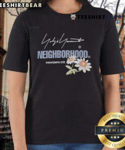 Official Neighborhood NH x Yohji Yamamoto Printemps t ladies tee featuring stylish design and premium quality fabric.