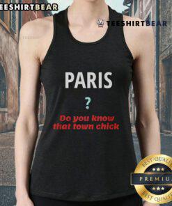 Official Paris Do You Know That Town chick tank top featuring a stylish design, perfect for summer outings and casual wear.