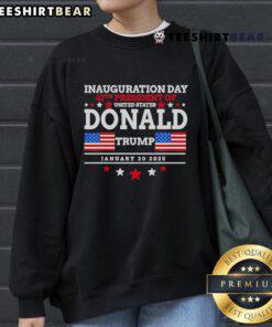 Men's Inauguration Day sweatshirt featuring red, white, and blue stars, celebrating patriot pride for Trump USA.