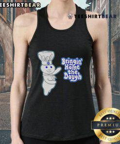 Pillsbury Doughboy 2024 tank top featuring 'Bringing Home The Dough' design, perfect for baking enthusiasts.