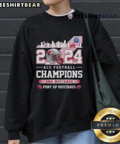2024 SMU Mustangs ACC Football Champions sweatshirt, proudly showcasing the Pony Up spirit for fans and supporters.