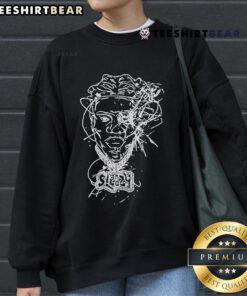 Official Sleazyworld Go portrait sweatshirt featuring a vibrant design, perfect for fans of trendy streetwear.