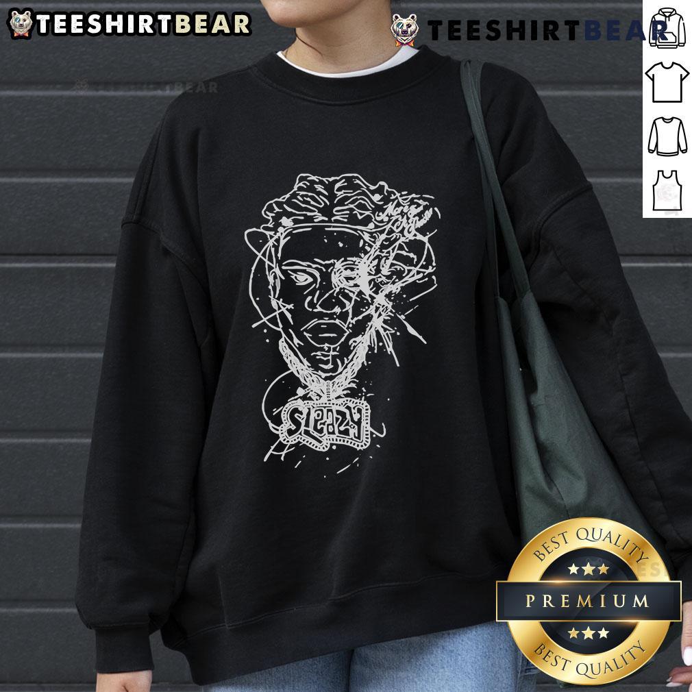 Official Sleazyworld Go portrait sweatshirt featuring a vibrant design, perfect for fans of trendy streetwear.