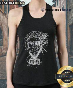 Official Sleazyworld Go portrait tank top featuring vibrant graphic design and comfortable fit for casual wear.
