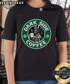 Official Star Wars Dark Side Coffee Ladies Tee featuring a stylish design for fans of the galaxy far, far away.