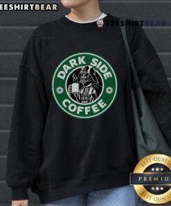 Official Star Wars Dark Side Coffee Sweatshirt featuring a bold design for fans of the Sith and coffee lovers.