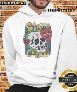 Official State Champs Skull Heart Hoodie in black featuring a stylish skull and heart design, perfect for fans and fashion.