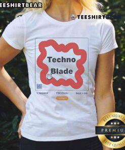 Official Technoblade Autoclicker Ladies Tee featuring a stylish design for fans of Technoblade's gaming content.