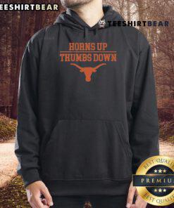 Official Texas Football Horns Up Thumbs Down Hoodie showcasing team spirit and style for passionate fans.