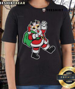 Official The Home Team Ho Ho Ho Team Santa Christmas 2024 Ladies Tee featuring festive design and holiday spirit.