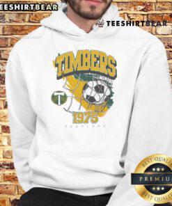 Official Timbers 1975 Portland Timbers Swagger Hoodie in green with logo, perfect for fans and casual wear.
