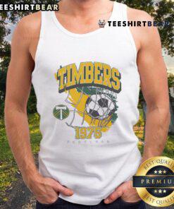 Official 1975 Portland Timbers Swagger Tank Top featuring vintage design and team logo, perfect for fans and collectors.