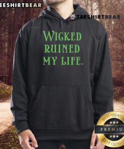 Alt Text: Official Wicked Ruined My Life Hoodie featuring a bold graphic, perfect for fans of the musical and cozy fashion.
