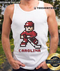 Premium Carolina Hurricanes hockey team 8-bit tank top featuring retro graphics and team colors for stylish fans.