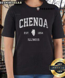Premium Chenoa Illinois vintage athletic sports ladies tee featuring a stylish design, perfect for casual wear.