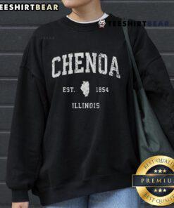 Premium Chenoa Illinois vintage athletic sports sweatshirt in gray, featuring a classic design and comfortable fit.