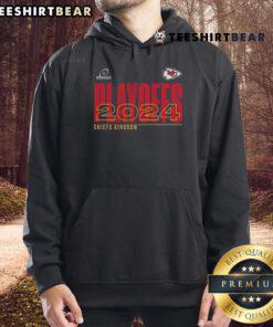 Premium Kansas City Chiefs 2024 NFL Playoffs hoodie featuring bold team logo and comfortable design for fans.