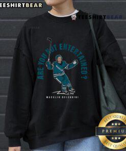 Premium Macklin Celebrini Are You Not Entertained Sweatshirt in a stylish design, perfect for casual wear and fans alike.