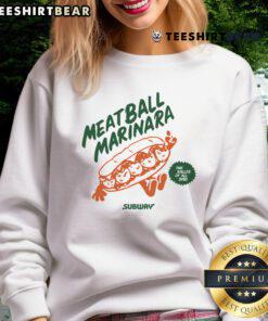 Alt Text: Premium Meatball Marinara sweatshirt featuring bold graphics, perfect for food lovers and sandwich enthusiasts.