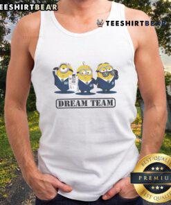 Premium Minions Office Suit Dream Team Tank Top featuring colorful Minions in business attire for a fun, trendy look.