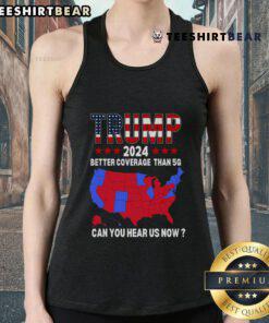 Premium Trump tank top featuring a USA election map, promoting better coverage than 5G for Trump 2024 supporters.