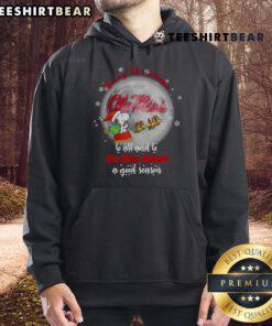 Santa Snoopy in a Merry Christmas hoodie for Ole Miss Rebels, spreading festive cheer this holiday season.
