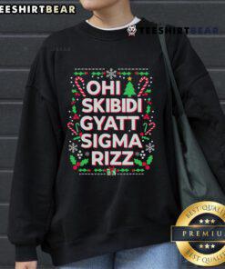 Cozy Top Christmas Ohiskibidi Gyattsigma Rizz Gen Alpha Xmas Party Sweatshirt featuring festive designs and vibrant colors.