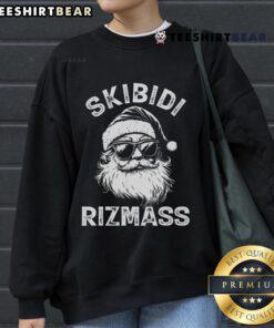 Alt Text: Cozy 'Top Christmas Rizz Santa Claus Charisma Sweatshirt' featuring a festive Santa design perfect for holiday cheer.