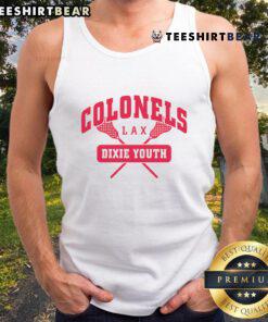 Top Dixie Youth Colonels Lax Tank Top featuring vibrant team colors and logo, perfect for youth lacrosse fans.