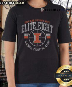 Top Illinois MBB 2024 Elite Eight Ladies Tee featuring vibrant graphics and stylized design for fans and supporters.