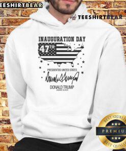 Donald Trump hoodie celebrating the inauguration of the 47th President of the United States, perfect for supporters.