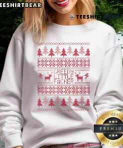 Alt Text: Top The Warning Greedy Lil Fucker Sweatshirt featuring bold graphic design and casual style for streetwear lovers.