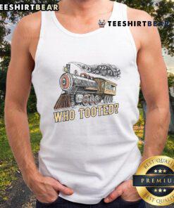 Vintage retro locomotive tank top design for top train lovers, featuring a classic steam engine graphic.