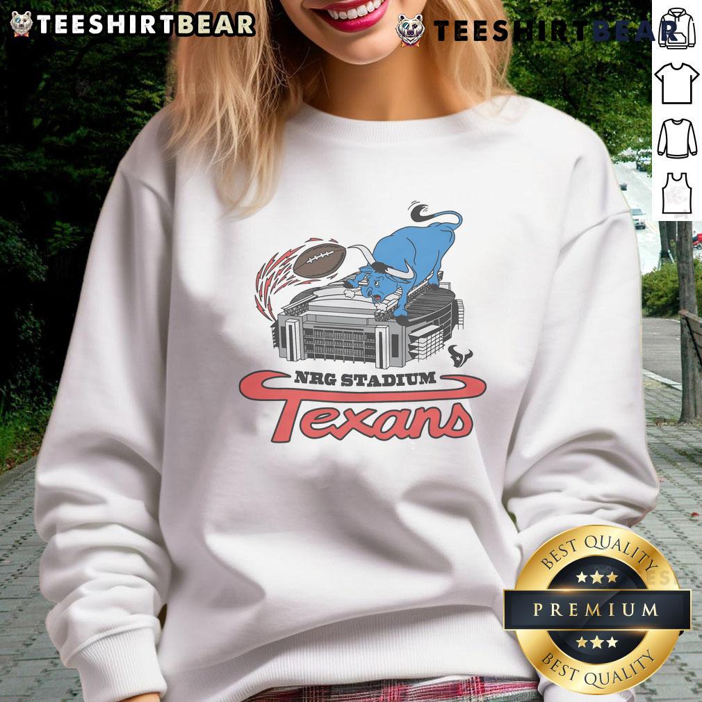 Stylish Houston Texans sweatshirt featuring team colors and logo, perfect for game day at NRG Stadium.