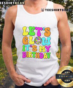 Awesome glowing 80s tank top for birthday party, featuring colorful neon designs perfect for a fun celebration.