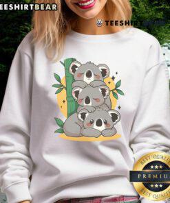 Cute Koala Stack Sleeping Sweatshirt featuring adorable koalas in a cozy design, perfect for animal lovers.