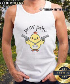Adorable Cute Pew Pew Chick Tank Top featuring a playful chick graphic, perfect for casual summer outfits.