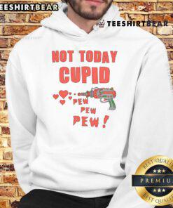 Funny Anti-Valentine's Day Heart hoodie saying 'Not Today Cupid' perfect for rejecting romance this February.