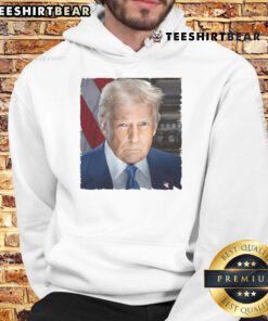 Alt Text: Funny Donald Trump presidential portrait hoodie featuring a humorous caricature design, perfect for political satire fans.