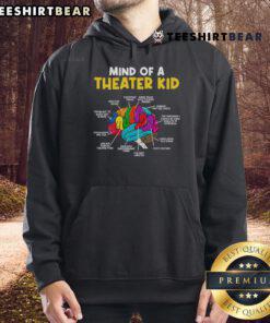 Funny Mind of a Theater Kid Hoodie featuring playful graphics and vibrant colors, perfect for drama enthusiasts.